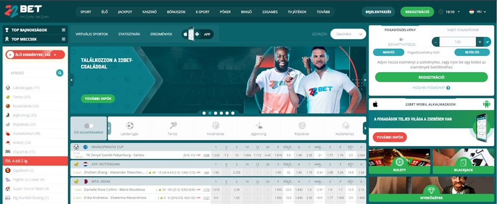 22bet sportfogadás