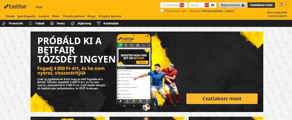 Betfair sportfogadás