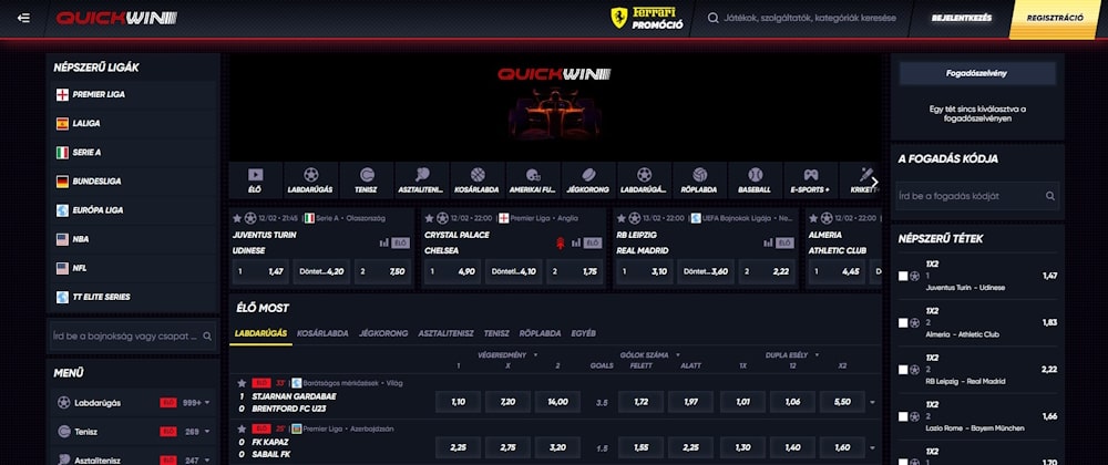 QuickWin sportfogadás